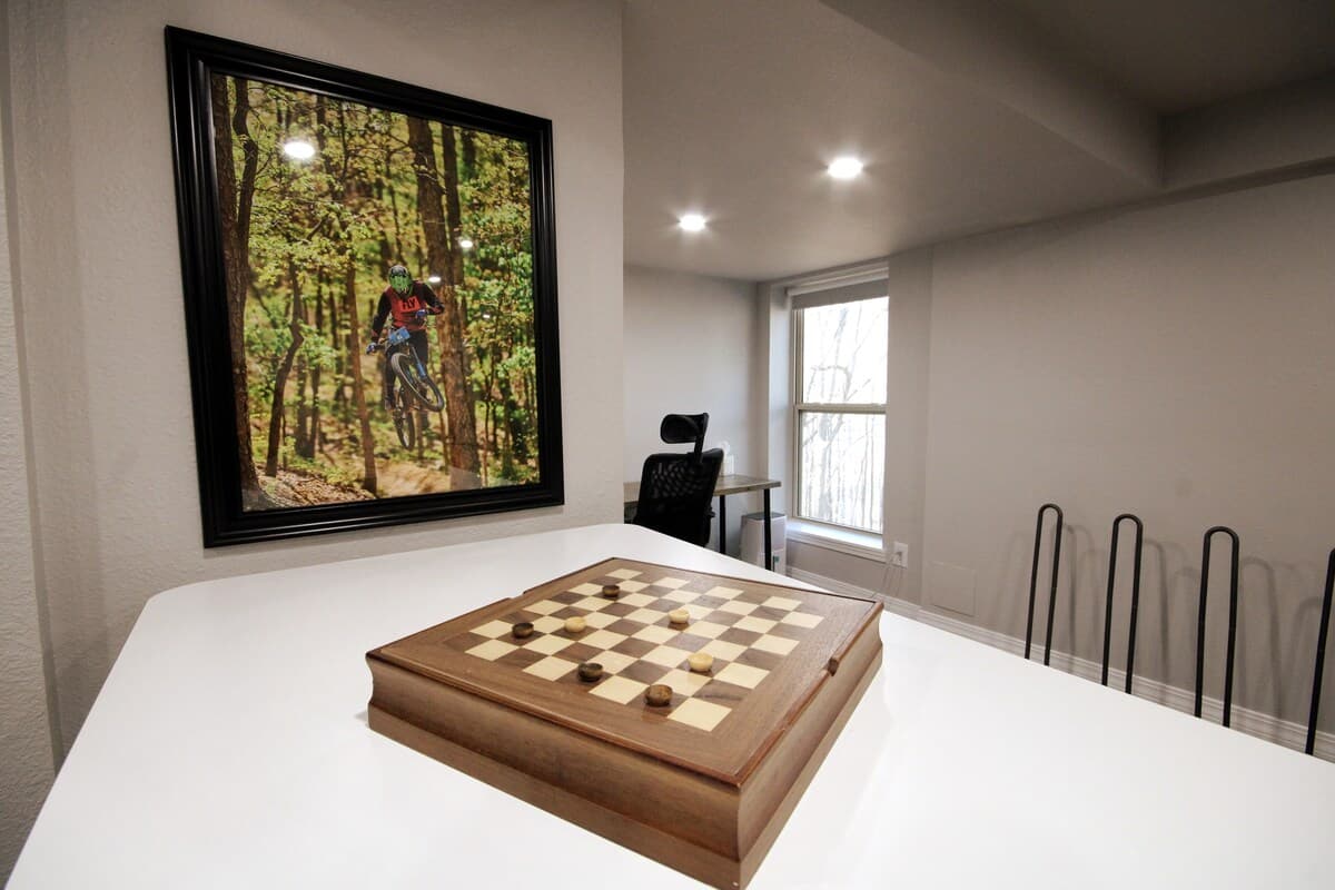 Living room with bike storage