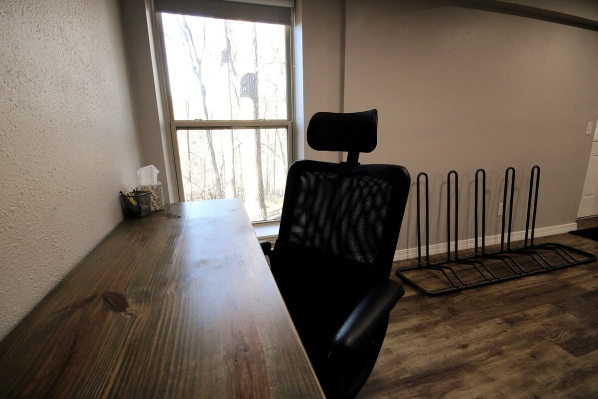 Workspace with desks